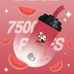 VAKA奶茶杯-7500口拋棄式 -大容量-絲滑順口-續航穩定 - 西瓜