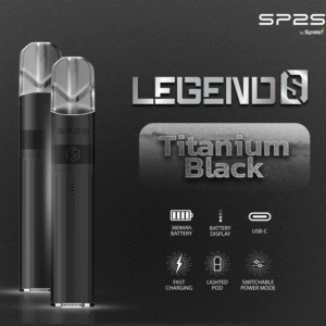 SP2S思博瑞-鈦色主機-通用一代煙彈-霧化均匀-台灣現貨 - 曜石黑